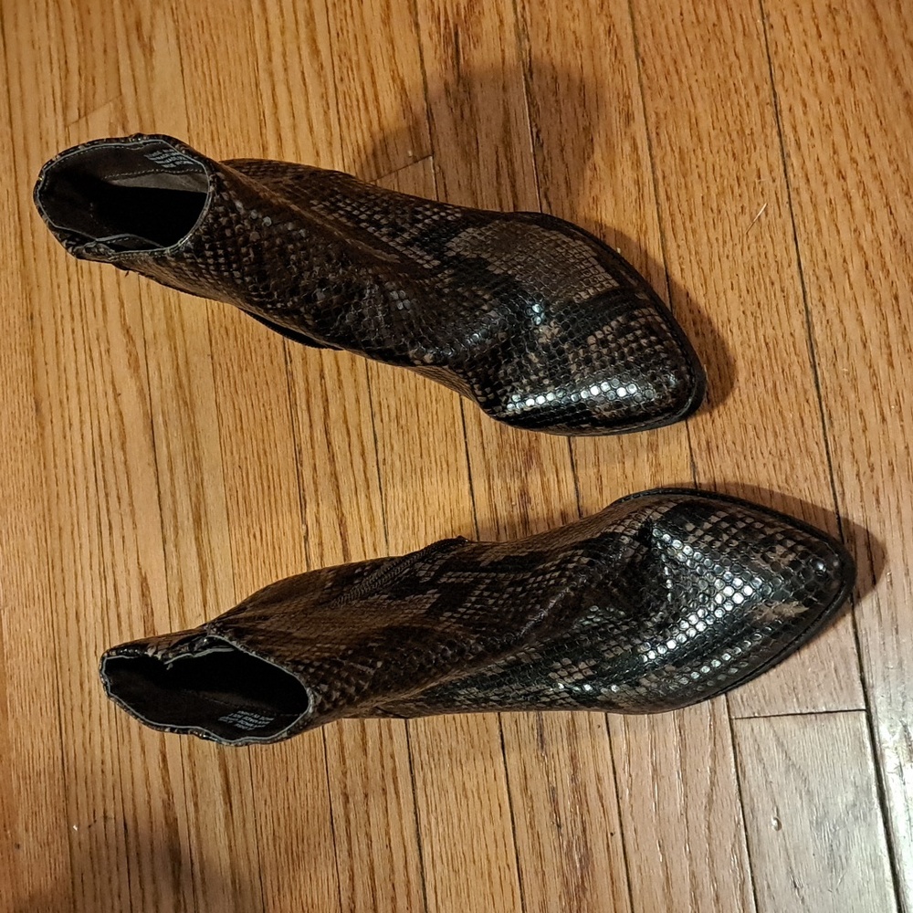 Snake skin booties